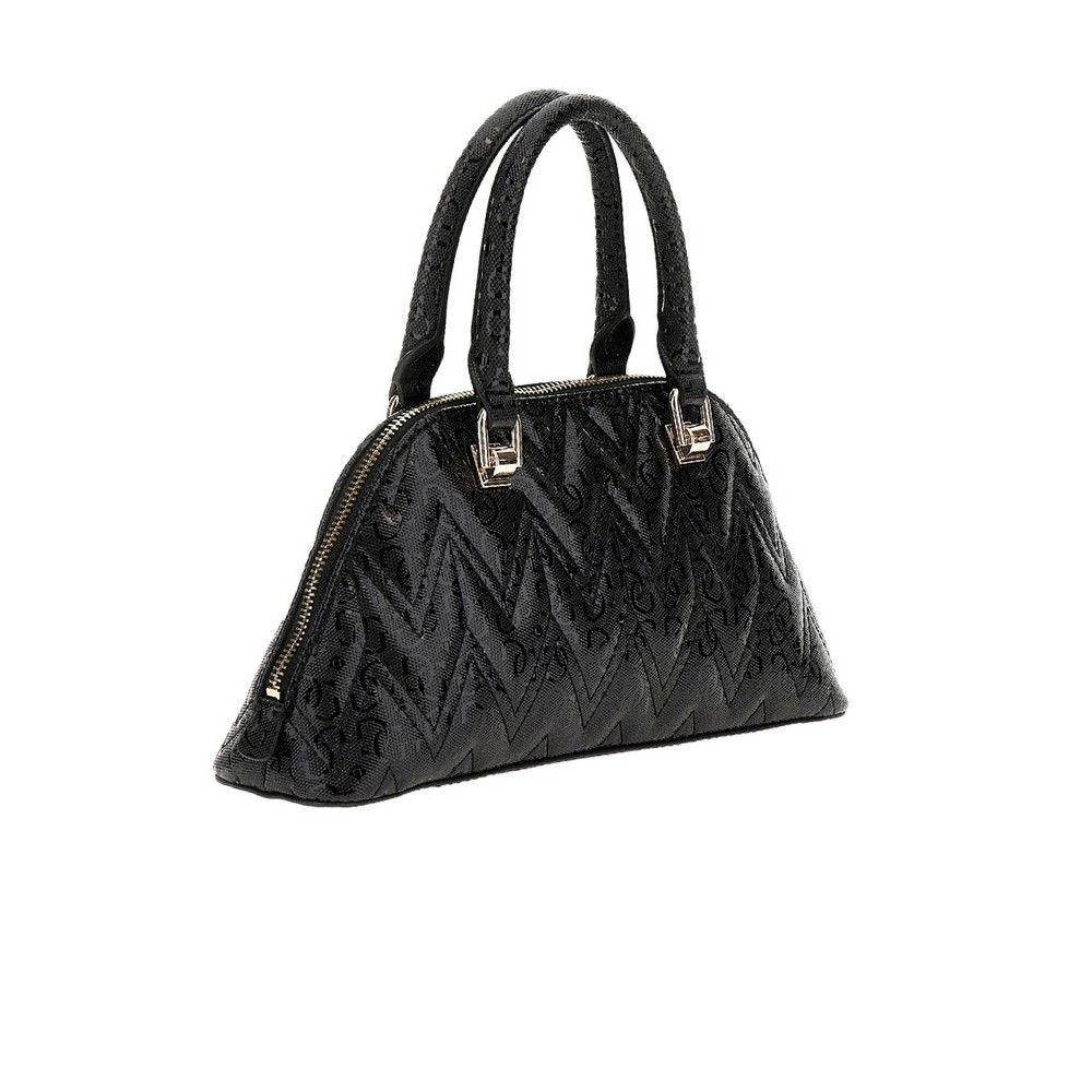 GUESS ADELARD DOME SATCHEL ΤΣΑΝΤΑ ΓΥΝΑΙΚΕΙΑ BLACK