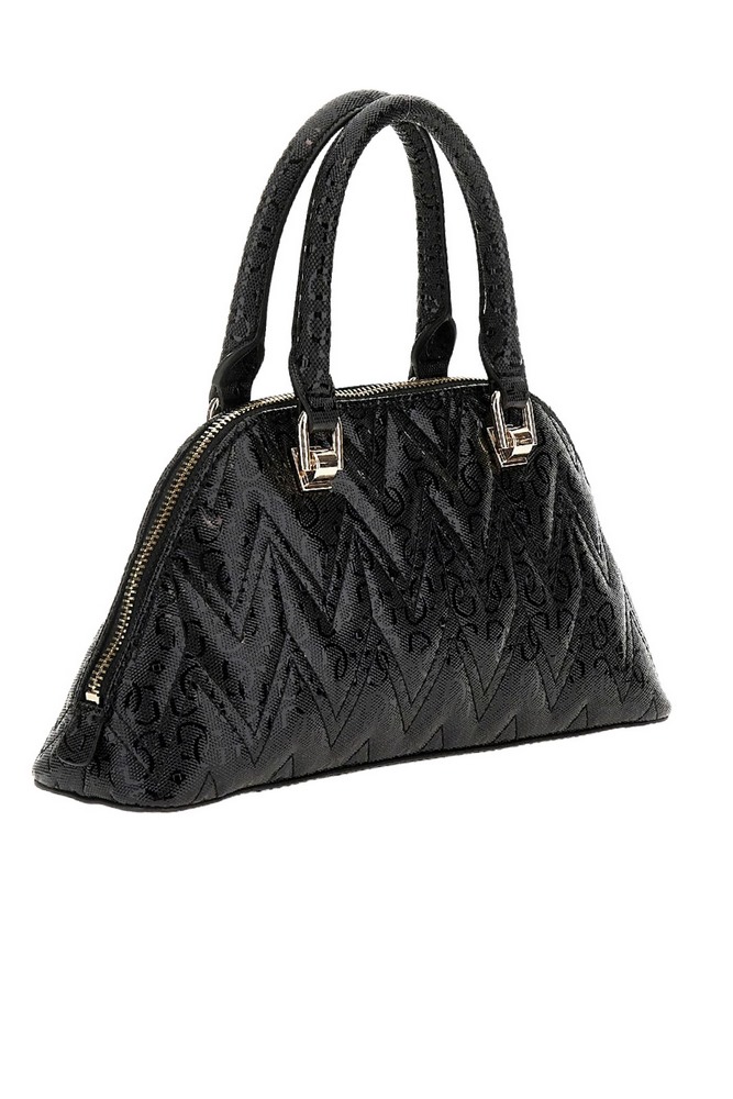 GUESS ADELARD DOME SATCHEL ΤΣΑΝΤΑ ΓΥΝΑΙΚΕΙΑ BLACK