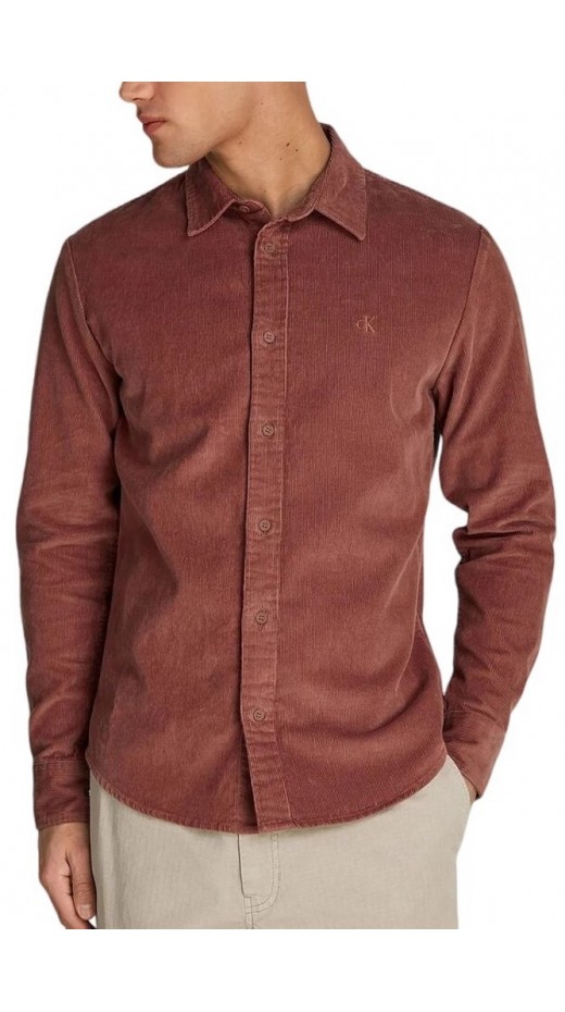 CALVIN KLEIN JEANS CORDUROY REGULAR FIT SHIRT ΠΟΥΚΑΜΙΣΟ ΑΝΔΡΙΚΟ APPLE BUTTER