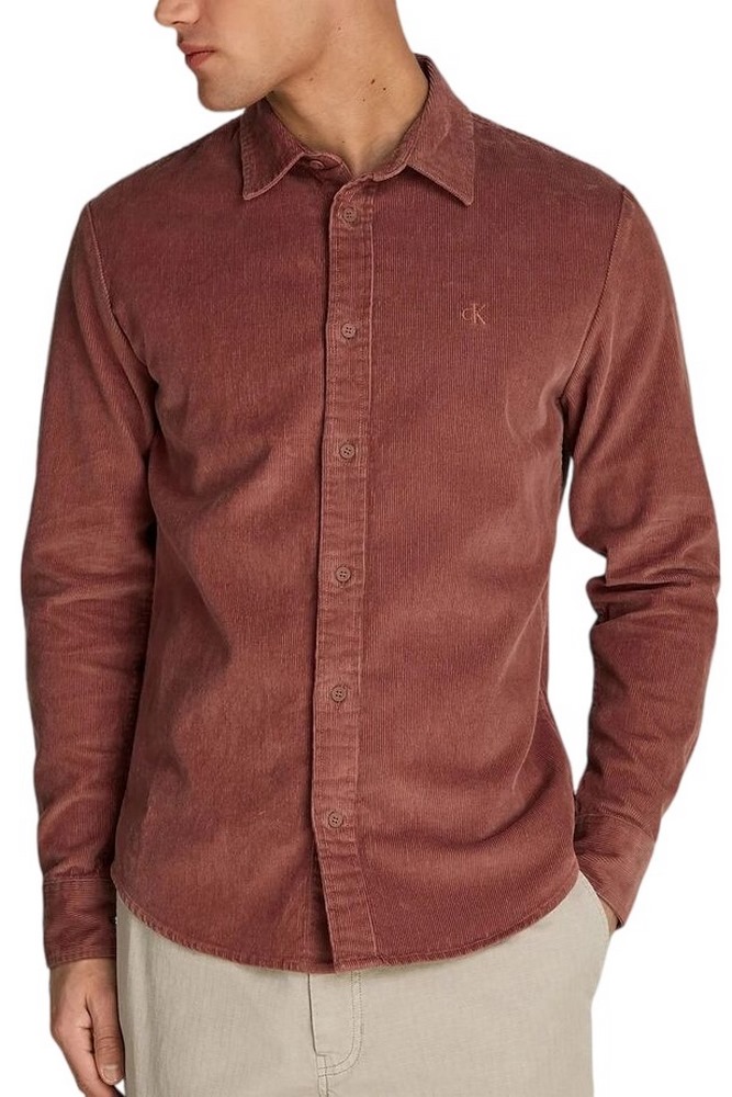 CALVIN KLEIN JEANS CORDUROY REGULAR FIT SHIRT ΠΟΥΚΑΜΙΣΟ ΑΝΔΡΙΚΟ APPLE BUTTER