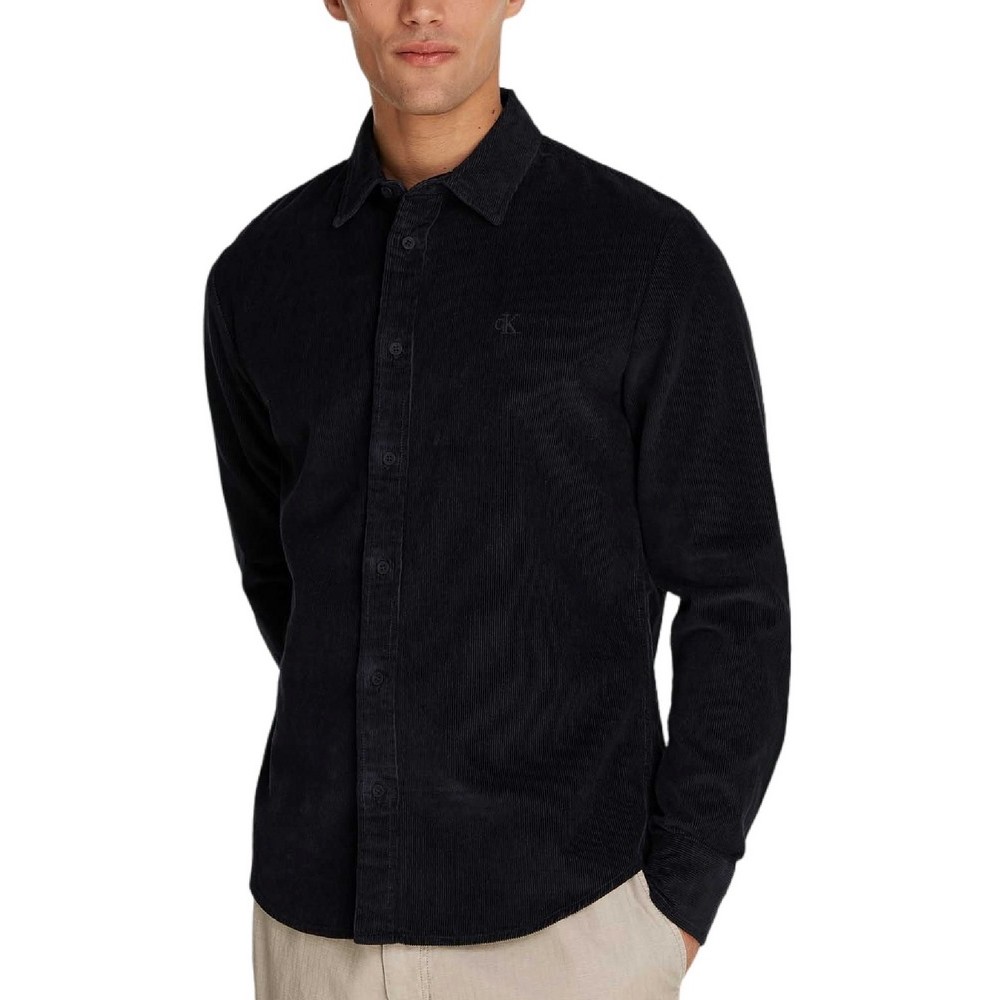 CALVIN KLEIN JEANS CORDUROY REGULAR FIT SHIRT ΠΟΥΚΑΜΙΣΟ ΑΝΔΡΙΚΟ BLACK