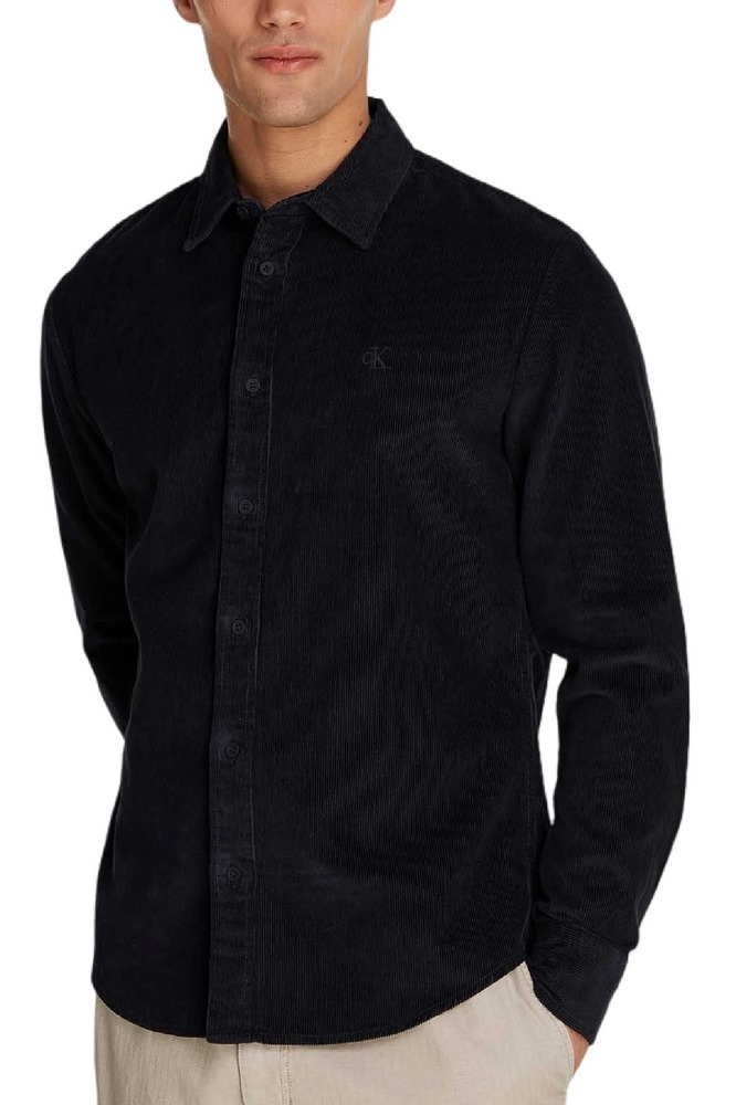 CALVIN KLEIN JEANS CORDUROY REGULAR FIT SHIRT ΠΟΥΚΑΜΙΣΟ ΑΝΔΡΙΚΟ BLACK