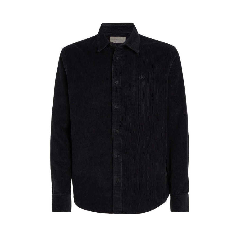 CALVIN KLEIN JEANS CORDUROY REGULAR FIT SHIRT ΠΟΥΚΑΜΙΣΟ ΑΝΔΡΙΚΟ BLACK