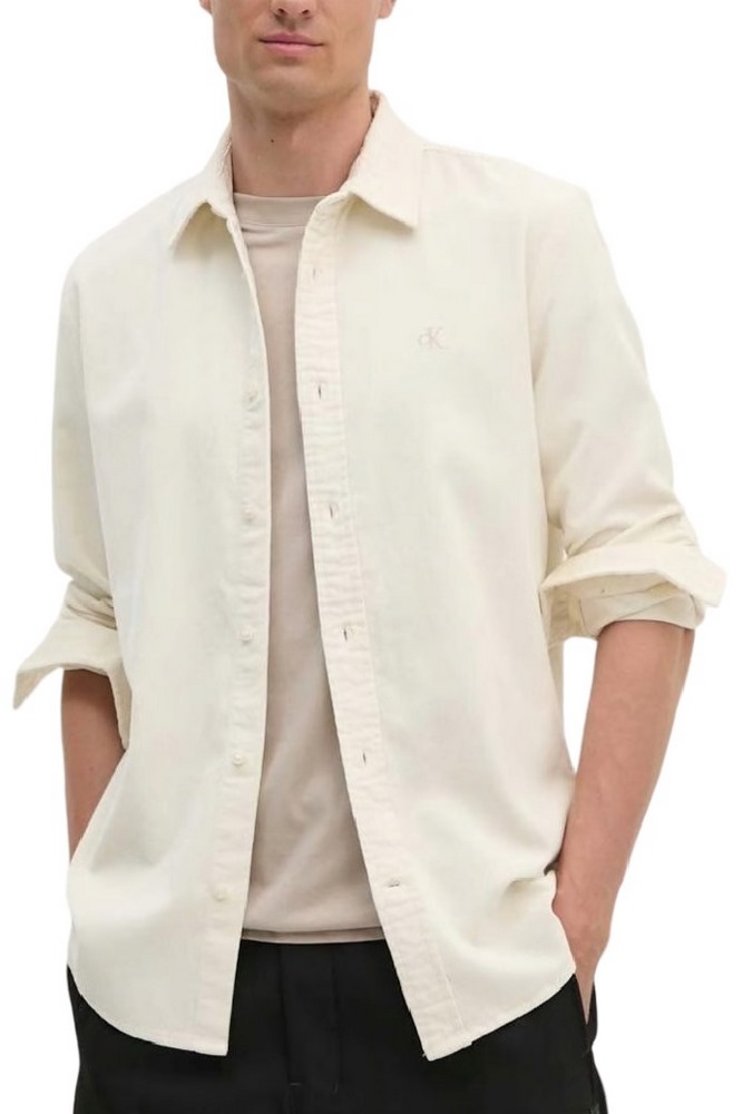 CALVIN KLEIN JEANS CORDUROY REGULAR FIT SHIRT ΠΟΥΚΑΜΙΣΟ ΑΝΔΡΙΚΟ IVORY