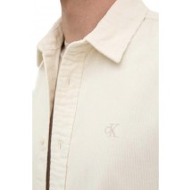 CALVIN KLEIN JEANS CORDUROY REGULAR FIT SHIRT ΠΟΥΚΑΜΙΣΟ ΑΝΔΡΙΚΟ IVORY