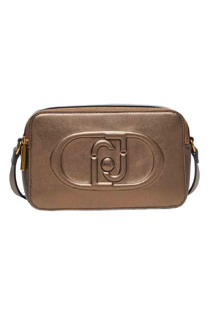 LIU JO LOGO EMBOSSED CROSS BODY BAG AF4248E0332 ΤΣΑΝΤΑ ΓΥΝΑΙΚΕΙΑ BRONZE