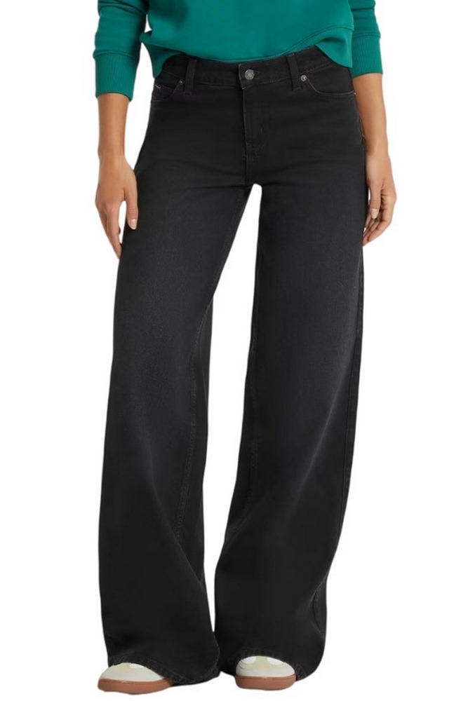 GUESS JEANS G11 WIDE LEG VILMA STR ΠΑΝΤΕΛΟΝΙ ΓΥΝΑΙΚΕΙΟ BLACK