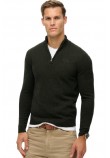 SUPERDRY D2 OVIN ESSENTIAL EMB KNIT HALF ZIP ΜΠΛΟΥΖΑ ΠΛΕΚΤΗ ΑΝΔΡΙΚΗ GREY