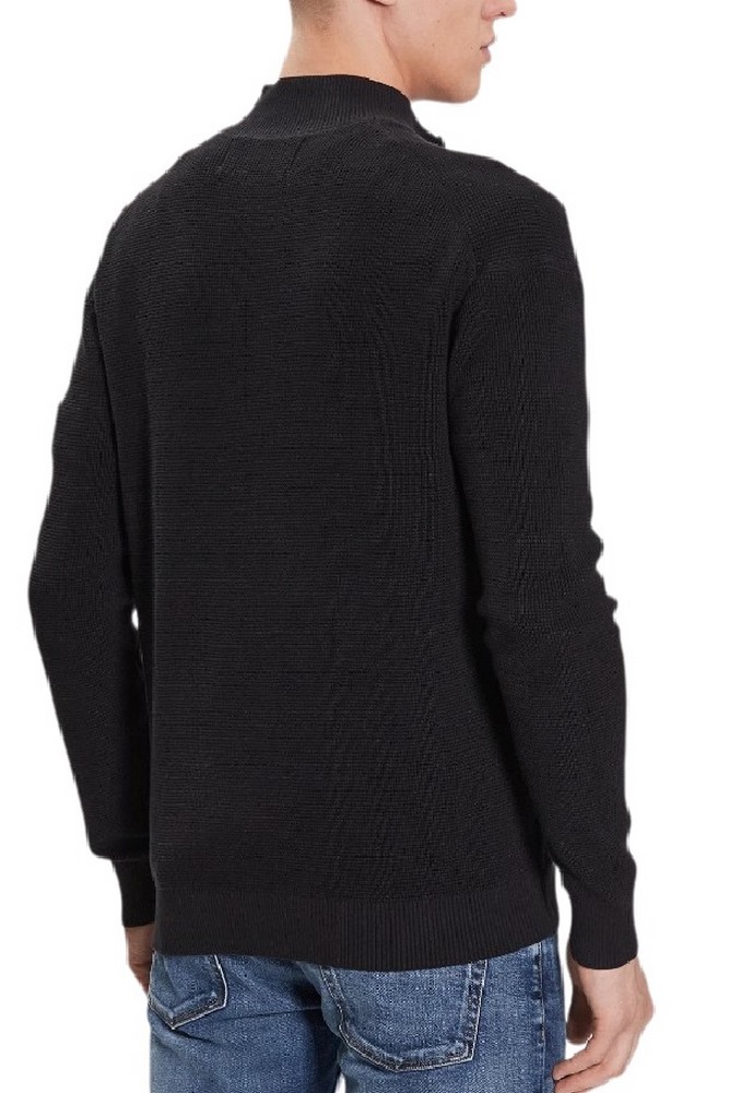 CALVIN KLEIN JEANS CORE BADGE SWEATER ZIP THROUGH ΖΑΚΕΤΑ ΑΝΔΡΙΚΗ BLACK