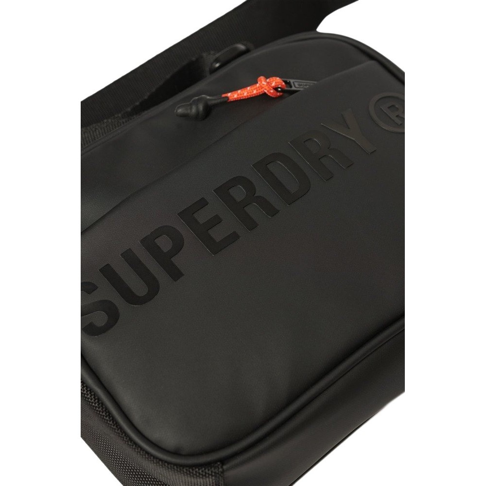 SUPERDRY D1 SDNA TARP CROSS BODY BAG ΤΣΑΝΤΑ ΑΝΔΡΙΚΗ BLACK