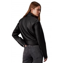 CALVIN KLEIN JEANS CLASSIC FAUX LEATHER BIKER ΜΠΟΥΦΑΝ ΓΥΝΑΙΚΕΙΟ BLACK