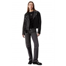 CALVIN KLEIN JEANS CLASSIC FAUX LEATHER BIKER ΜΠΟΥΦΑΝ ΓΥΝΑΙΚΕΙΟ BLACK