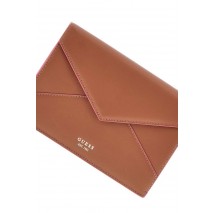 GUESS LARGE ENVELOPE ΤΣΑΝΤΑ ΓΥΝΑΙΚΕΙΑ COGNAC