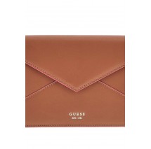 GUESS LARGE ENVELOPE ΤΣΑΝΤΑ ΓΥΝΑΙΚΕΙΑ COGNAC