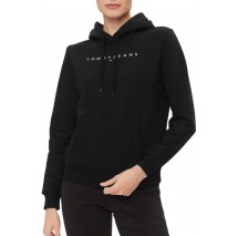 TOMMY JEANS TJW REG LINEAR HOODIE ΜΠΛΟΥΖΑ ΦΟΥΤΕΡ ΓΥΝΑΙΚΕΙΟ BLACK