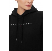 TOMMY JEANS TJW REG LINEAR HOODIE ΜΠΛΟΥΖΑ ΦΟΥΤΕΡ ΓΥΝΑΙΚΕΙΟ BLACK