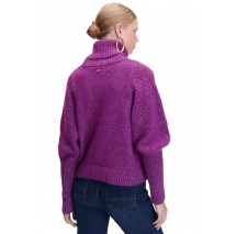 ALE BLOUSE KNIT HIGH NECK 8P22004 ΜΠΛΟΥΖΑ ΠΛΕΚΤΗ ΓΥΝΑΙΚΕΙΑ PLUM