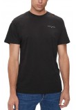 TOMMY JEANS  SLIM LINEAR CHEST TEE EXT T-SHIRT ΜΠΛΟΥΖΑ ΑΝΔΡΙΚΗ BLACK