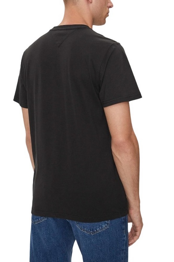 TOMMY JEANS  SLIM LINEAR CHEST TEE EXT T-SHIRT ΜΠΛΟΥΖΑ ΑΝΔΡΙΚΗ BLACK