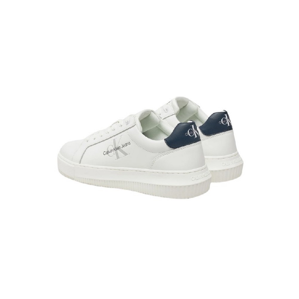 CALVIN KLEIN JEANS CHUNKY CUPSOLE MONOLOGO ΠΑΠΟΥΤΣΙ ΑΝΔΡΙΚΟ WHITE/NAVY