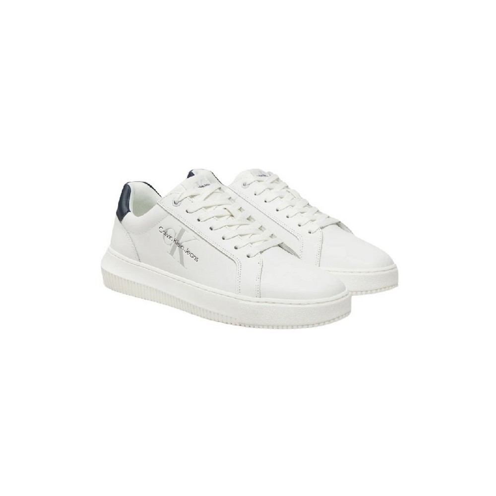 CALVIN KLEIN JEANS CHUNKY CUPSOLE MONOLOGO ΠΑΠΟΥΤΣΙ ΑΝΔΡΙΚΟ WHITE/NAVY