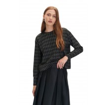 ALE BLOUSE LUREX PIED DE POULE 8920543 ΜΠΛΟΥΖΑ ΓΥΝΑΙΚΕΙΑ BLACK