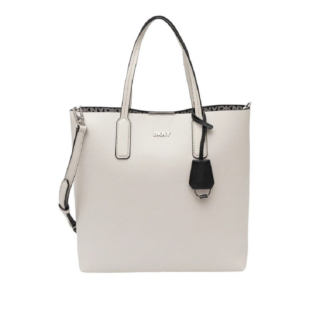 DKNY SAIGE TOTE HANDBAG R44AYI41 ΤΣΑΝΤΑ ΓΥΝΑΙΚΕΙΑ OFF WHITE