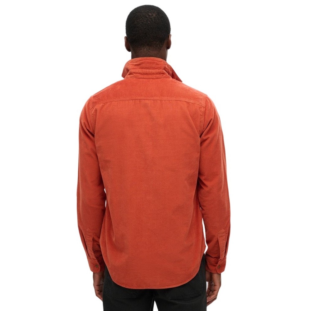 D2 OVIN CORDUROY WORKWEAR SHIRT ΠΟΥΚΑΜΙΣΟ ΑΝΔΡΙΚΟ ORANGE