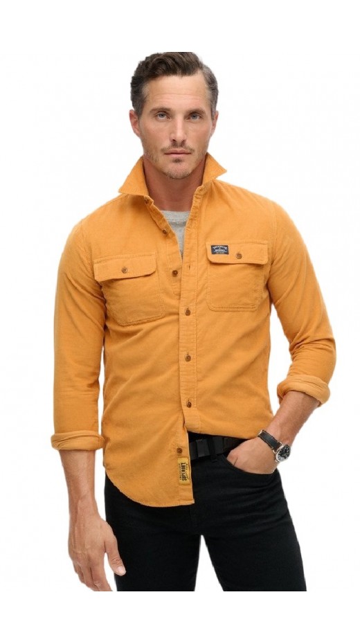 SUPERDRY D2 OVIN CORDUROY WORKWEAR SHIRT ΠΟΥΚΑΜΙΣΟ ΑΝΔΡΙΚΟ MUSTARD