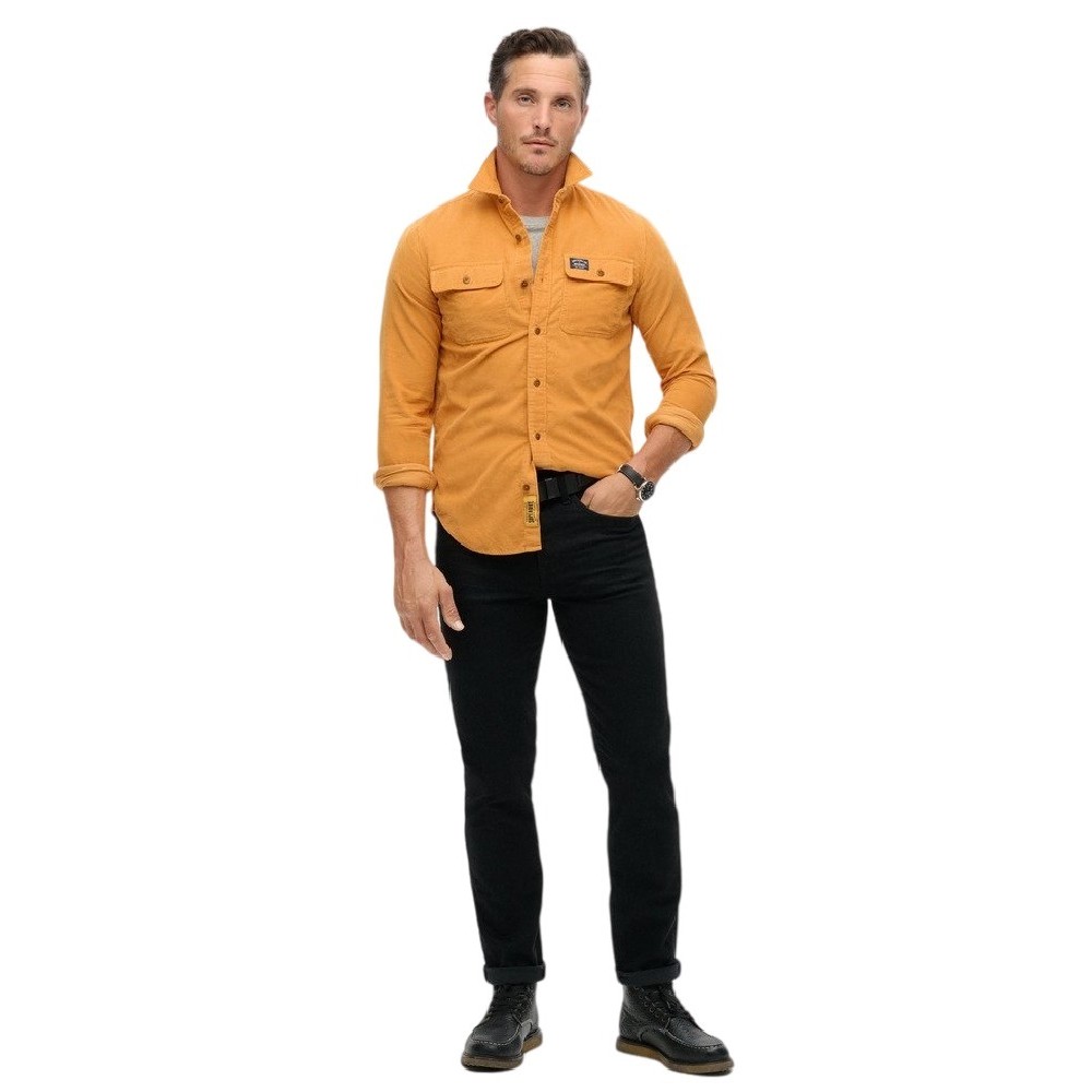 SUPERDRY D2 OVIN CORDUROY WORKWEAR SHIRT ΠΟΥΚΑΜΙΣΟ ΑΝΔΡΙΚΟ MUSTARD