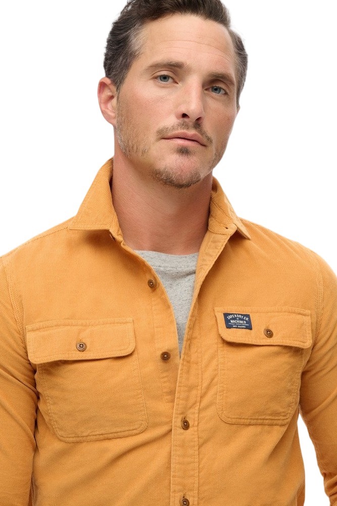 SUPERDRY D2 OVIN CORDUROY WORKWEAR SHIRT ΠΟΥΚΑΜΙΣΟ ΑΝΔΡΙΚΟ MUSTARD