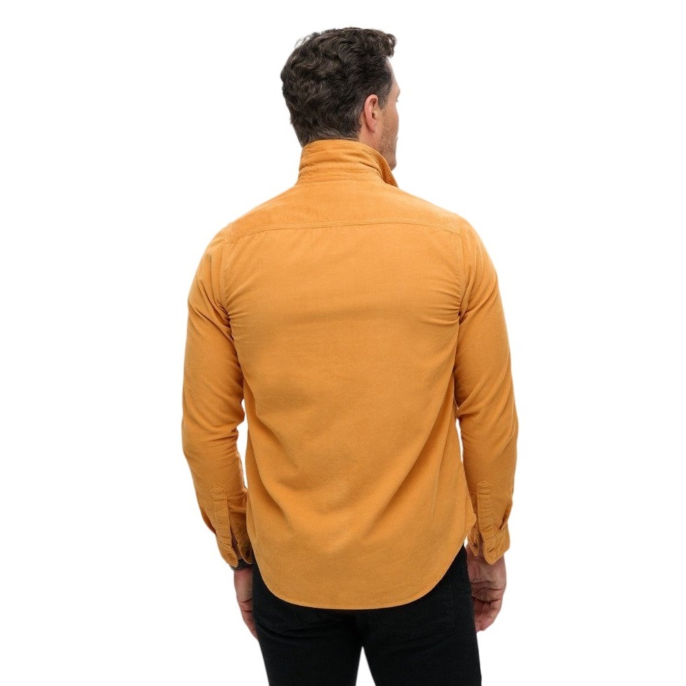 SUPERDRY D2 OVIN CORDUROY WORKWEAR SHIRT ΠΟΥΚΑΜΙΣΟ ΑΝΔΡΙΚΟ MUSTARD