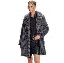 ALE COAT FAUX FUR 8917761 ΠΑΛΤΟ ΓΟΥΝΑ ΓΥΝΑΙΚΕΙΟ GREY