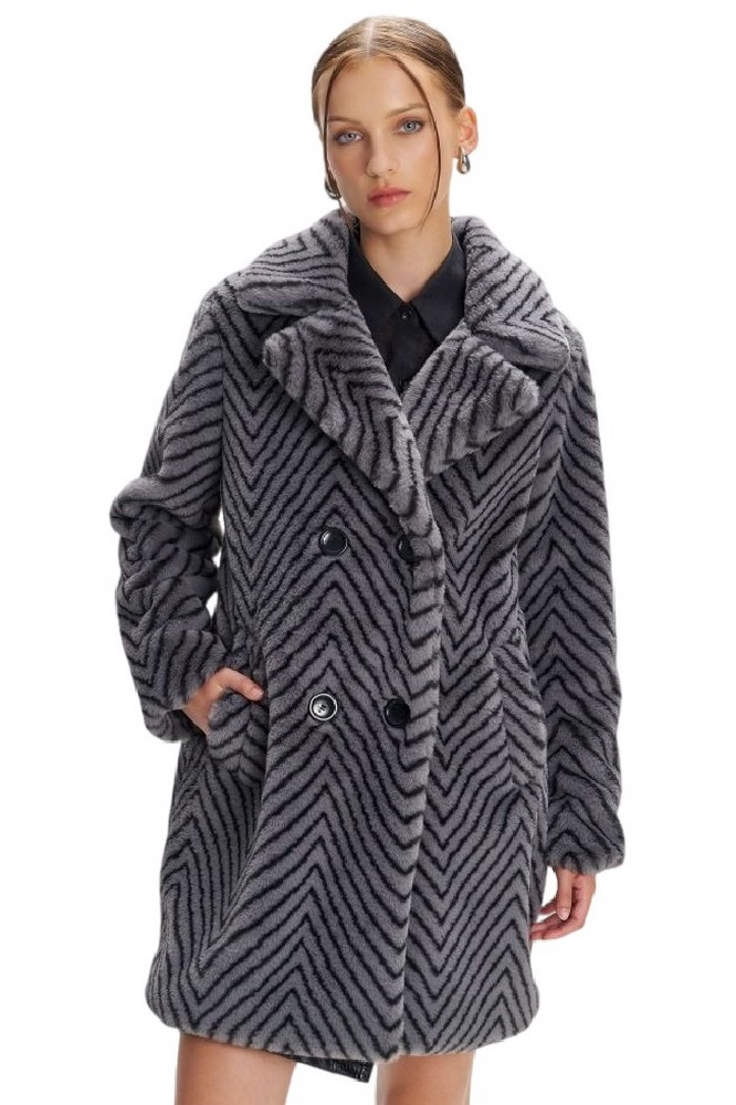 ALE COAT FAUX FUR 8917761 ΠΑΛΤΟ ΓΟΥΝΑ ΓΥΝΑΙΚΕΙΟ GREY