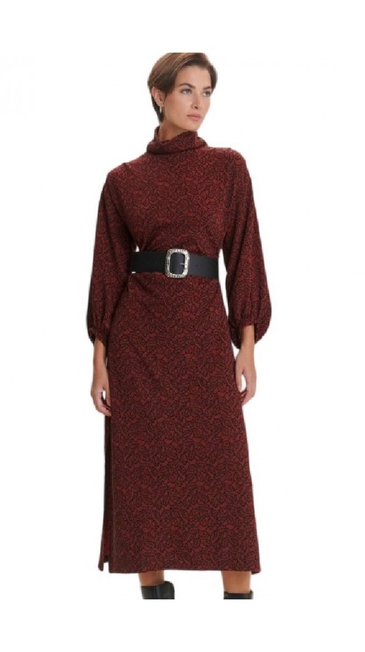 ALE ALCHEMIST DRESS MIDI 82100800 ΦΟΡΕΜΑ ΓΥΝΑΙΚΕΙΟ WINE