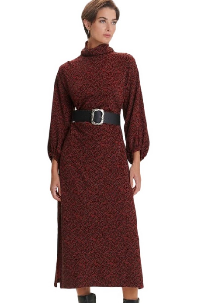 ALE ALCHEMIST DRESS MIDI 82100800 ΦΟΡΕΜΑ ΓΥΝΑΙΚΕΙΟ WINE