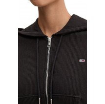 TOMMY JEANS REG CRP OTTOMAN HOODIE ΖΑΚΕΤΑ ΓΥΝΑΙΚΕΙΑ BLACK