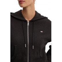 TOMMY JEANS REG CRP OTTOMAN HOODIE ΖΑΚΕΤΑ ΓΥΝΑΙΚΕΙΑ BLACK