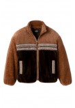 UGG MARLENE SHERPA JACKET H BRAID 1142550 ΜΠΟΥΦΑΝ ΓΥΝΑΙΚΕΙΟ BROWN