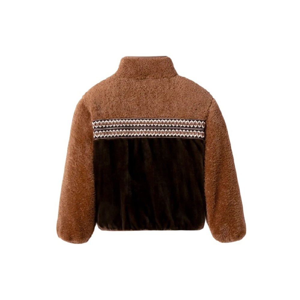 UGG MARLENE SHERPA JACKET H BRAID 1142550 ΜΠΟΥΦΑΝ ΓΥΝΑΙΚΕΙΟ BROWN