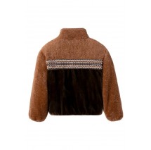 UGG MARLENE SHERPA JACKET H BRAID 1142550 ΜΠΟΥΦΑΝ ΓΥΝΑΙΚΕΙΟ BROWN