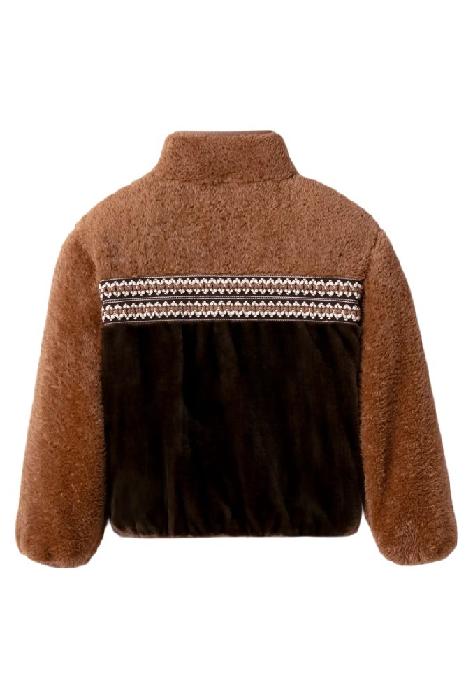 UGG MARLENE SHERPA JACKET H BRAID 1142550 ΜΠΟΥΦΑΝ ΓΥΝΑΙΚΕΙΟ BROWN