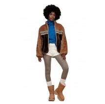 UGG MARLENE SHERPA JACKET H BRAID 1142550 ΜΠΟΥΦΑΝ ΓΥΝΑΙΚΕΙΟ BROWN