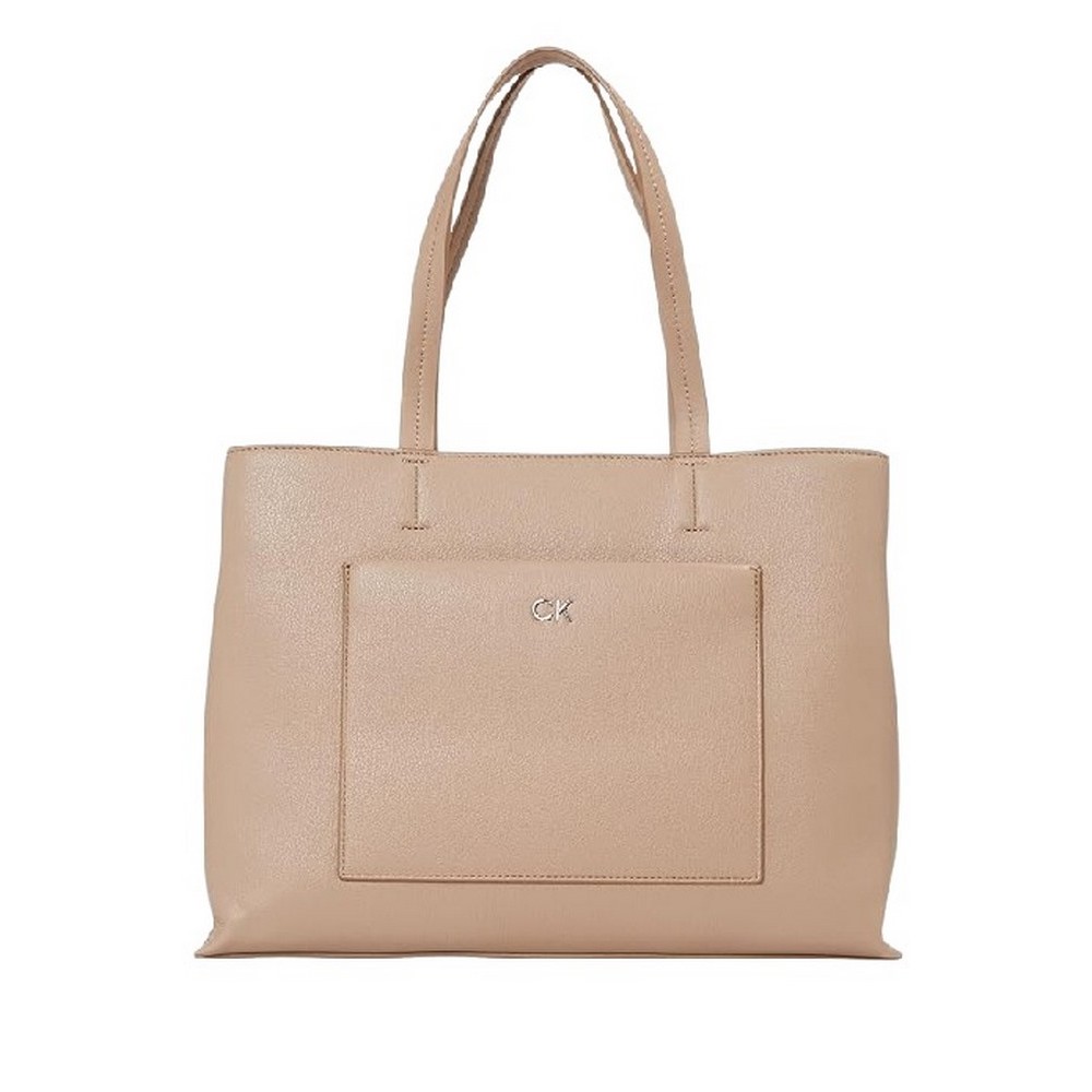 CALVIN KLEIN  DAILY MEDIUM TOTE PEBBLE ΤΣΑΝΤΑ ΓΥΝΑΙΚΕΙΑ BEIGE