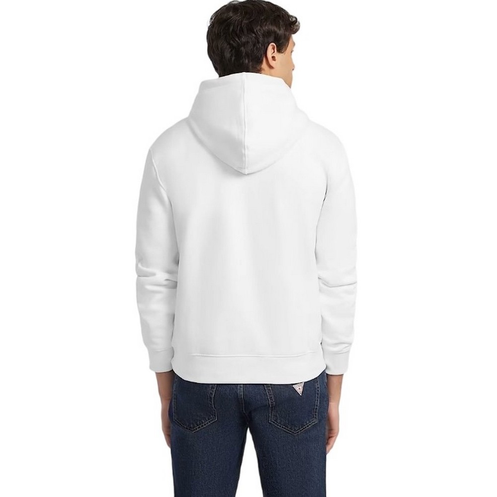 GUESS JEANS ICONIC SWEATSHIRT HOODIE SLIM MINI ΦΟΥΤΕΡ ΜΠΛΟΥΖΑ ΑΝΔΡΙΚΗ WHITE