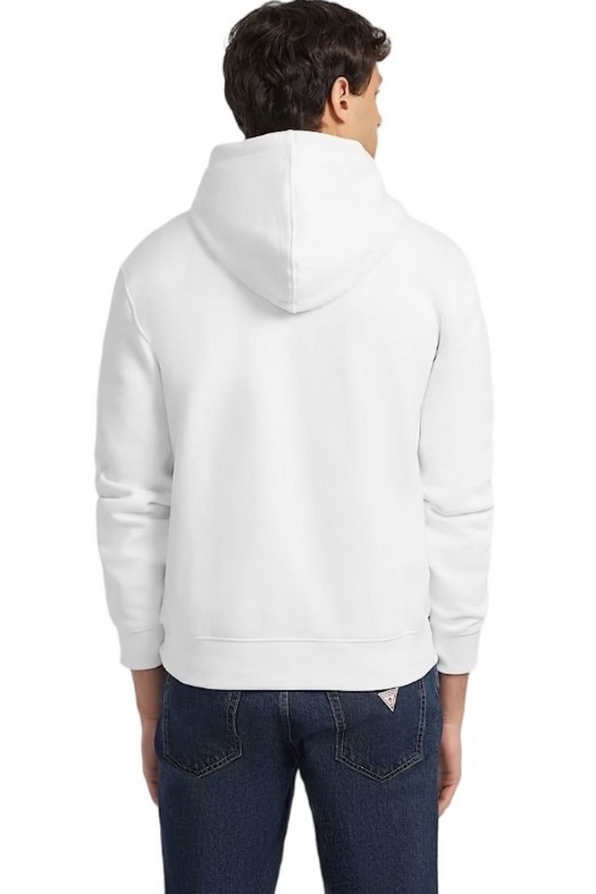 GUESS JEANS ICONIC SWEATSHIRT HOODIE SLIM MINI ΦΟΥΤΕΡ ΜΠΛΟΥΖΑ ΑΝΔΡΙΚΗ WHITE