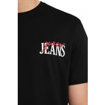 GUESS JEANS REG LOGO TEE T-SHIRT ΜΠΛΟΥΖΑ ΑΝΔΡΙΚΗ BLACK