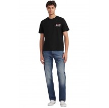 GUESS JEANS REG LOGO TEE T-SHIRT ΜΠΛΟΥΖΑ ΑΝΔΡΙΚΗ BLACK