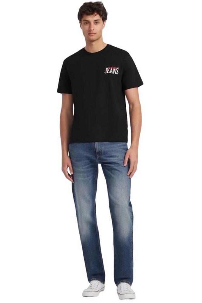 GUESS JEANS REG LOGO TEE T-SHIRT ΜΠΛΟΥΖΑ ΑΝΔΡΙΚΗ BLACK