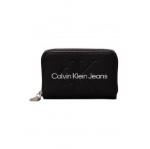 CALVIN KLEIN JEANS SCULPTED MED ZIP AROUND MONO ΠΟΡΤΟΦΟΛΙ ΓΥΝΑΙΚΕΙΟ BLACK/WHITE